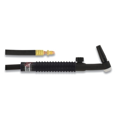 Best Welds 9FV25R 9FV TIG Torch Package, Air Cooled, 125 A, Flex Head with Valve, 1-Pc 25 ft Cable, Rubber