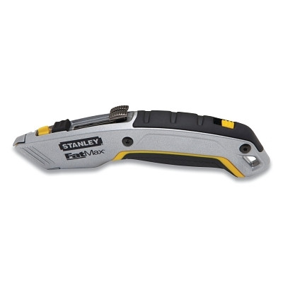 Stanley 10789 FatMax Twin Blade Retractable Utility Knive, 6-7/8 in L, Carbon Steel, Steel/TPR, Black/Gray/Yellow