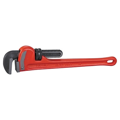 Ridgid 31025 Heavy-Duty Straight Pipe Wrench, Steel Jaw, 18 in