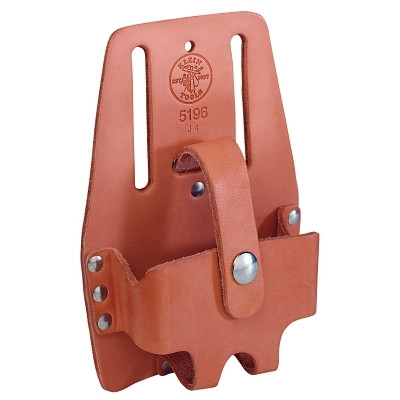 Klein Tools 5196 Tape-Rule Holders, 1 Compartment, Tan, Holds Large Tape Rule, Leather