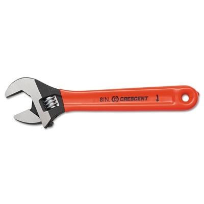 Crescent AT28CVS Cushion Grip Black Adjustable Wrench, 8 in L, 1-1/8 in Opening, Black Oxide
