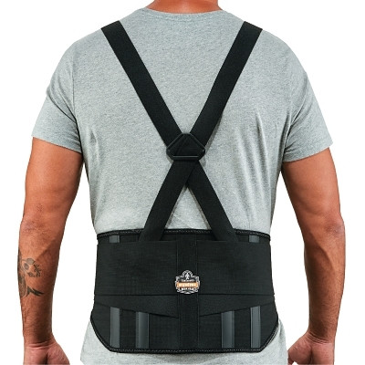 Ergodyne 11105 ProFlex 1600 Elastic Back Support Brace with Contoured 9 in Back, X-Large, Black