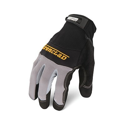 Ironclad WWI2-03-M Vibration Impact Gloves, Synthetic Leather with Gel Pad Palm/Nylon BOH, Medium, Black/Gray