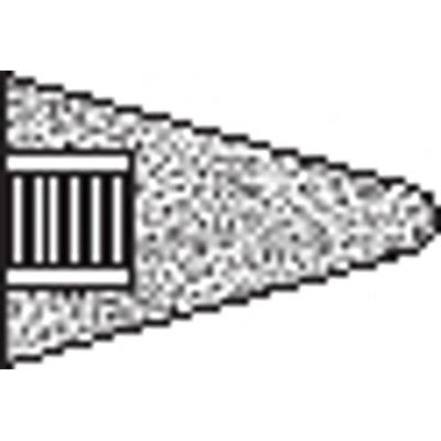 Norton 61463615722 Type 17 Gemini Cone Sq. Tip, 2in D, 3in Thick, 5/8-11 Arbor, 24 Grit Alum Oxide