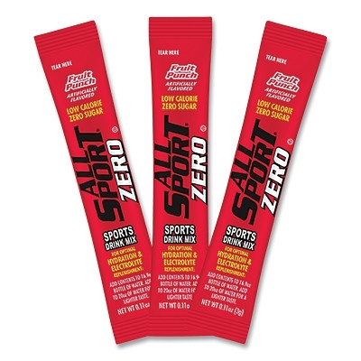 ALL SPORT 10122524 ZERO Drink Mix Powder Sticks , Fruit Punch, 500 EA/CA