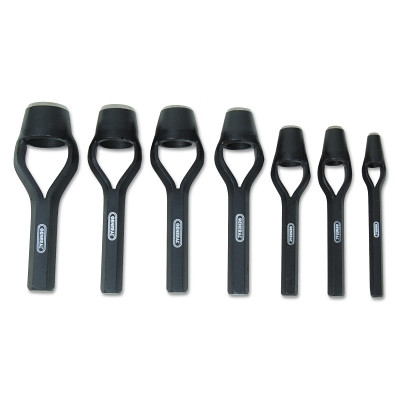 General Tools 1271ST Round Arch Punch Set 1/4 Inch to 1 Inch 7 Piece With Plastic Roll Pouch