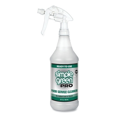 Simple Green 0610101201032 Pro Food Service Cleaner, 32 oz, Spray Bottle