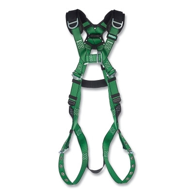 MSA 10197221 V-FORM Full-Body Harness, Back/Shoulders D-Rings, Super X-Large, Chest/Tongue Leg Buckles