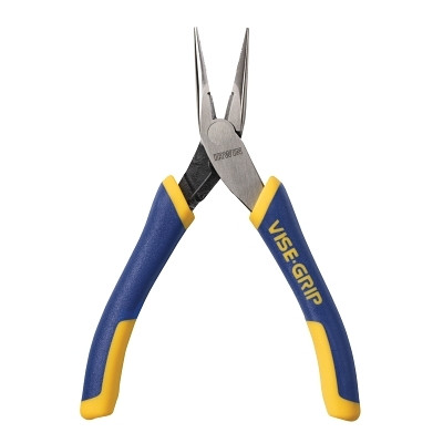 Irwin VISE-GRIP 2078905 Long Nose with Spring and Cutter, Chromium Steel