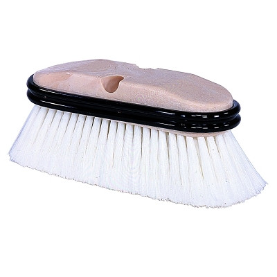 Weiler 44510 Truck Wash Brush, 9-1/2 in Foam Block, 2.5 in Trim L, Flagged White Polystyrene