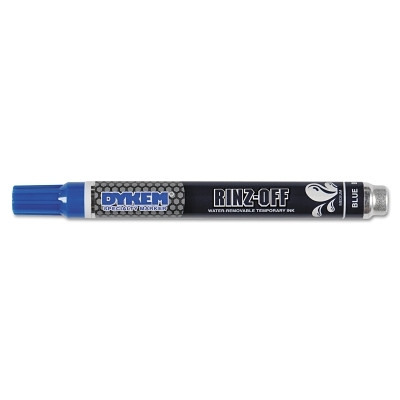 DYKEM 91105 RINZ OFF Water Removable Temporary Marker, Blue, Medium