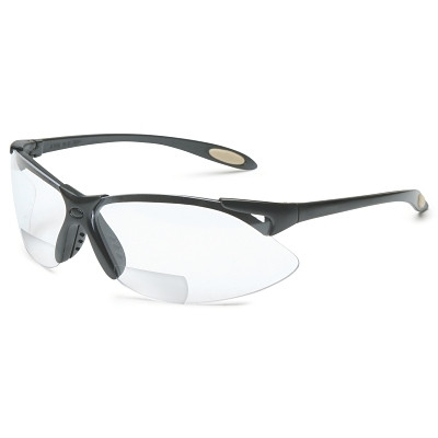 UVEX by PIP A952 A900 Series Reader Magnifier Eyewear, Clear Lens, Hard Coat, Black Frame