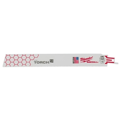 Milwaukee Tool 48005788 THE TORCH Bi-Metal SAWZALL Blade, 9 in L, 18 TPI, Rigid Conduit/Strut, 5 EA/PKG