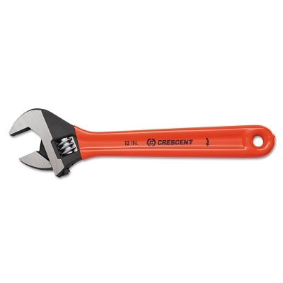 Crescent AT212CVS Cushion Grip Black Adjustable Wrench, 12 in, 1-1/2 in Opening, Black Oxide