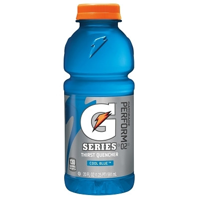 Gatorade 32481 20 oz Wide Mouth Bottle, Cool Blue