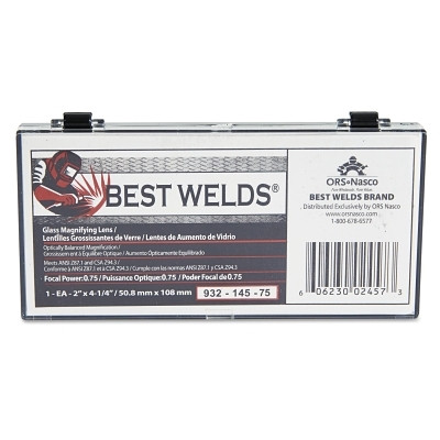Best Welds 93214575 Glass Magnifier Plate, 2 in x 4.25 in, 0.75 Diopter, Clear