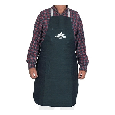 MCR Safety 39836 Blue Denim Bib Apron, 27 in W x 36 in L, Blue
