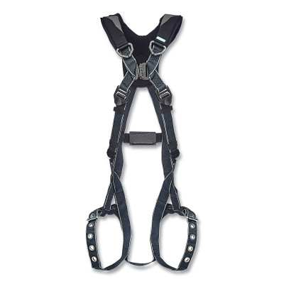 MSA 10252101 V-FIT Arc Flash Full-Body Harness, Back D-Ring, Standard, QC Chest/Tongue-Buckle Leg Straps, Shoulder Padding