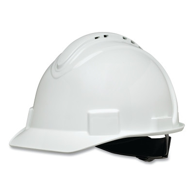 North by PIP NSB11001 Short Brim Hard Hat, 4-point Ratchet Suspension, Vented, White