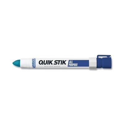 Markal 61070 Quik Stik All Purpose Solid Paint Marker, 11/16 in Tip, 6 in L, Blue