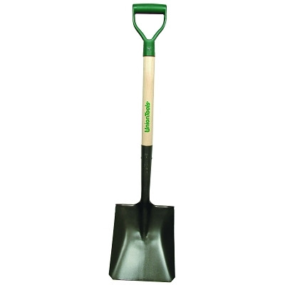 UnionTools 42106 Square Point Transfer Shovel, 11.5 in L x 9.25 in W Blade, 28 in North American Hardwood Poly D-Grip Handle
