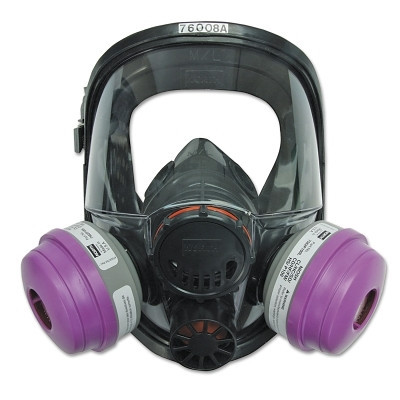 North by PIP 760008A 7600 Series Silicone Full Facepiece Respirator, Medium/Large, Silicone