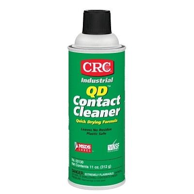 CRC 03130 QD Contact Cleaner, 11 oz Aerosol Can, Hydrocarbon-Like Odor, NSF P1 Registered