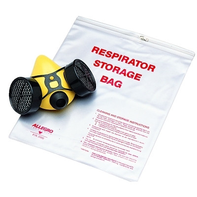 Allegro 2000 Respirator Storage Bag, For  Half/Full Mask, Clear