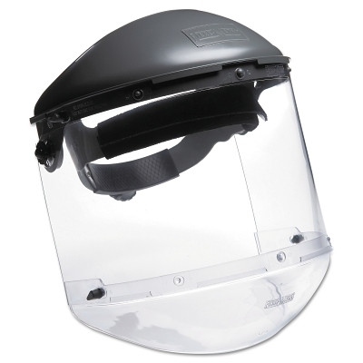 Fibre-Metal by PIP FM400DCCL Dual Crown Faceshield Systems, 4 in Crown, 3C Ratchet, Clear/Noryl