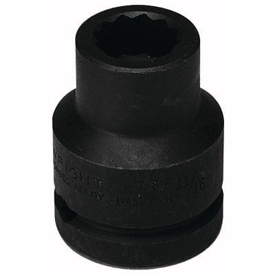 Wright Tool 6896 3/4" Dr. Standard Impact Sockets, 3/4 in Drive, 2 1/4 in, 6 Points