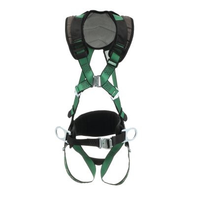 MSA 10206162 V-FORM+ Full-Body Harness, Construction, Back D-Ring, XL, QC Chest/Tongue-Buckle Leg Straps, Shoulder/Waist Padding