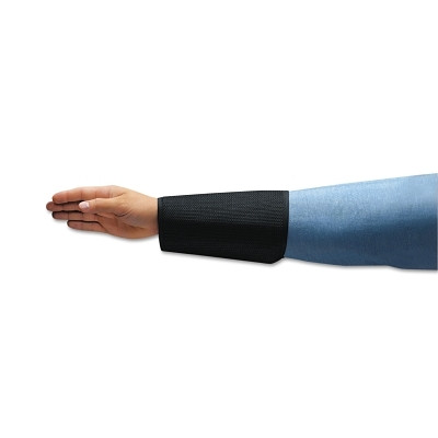 Ansell 105242 Cane Mesh Sleeves, 8 in Long, Velcro Closure, Black