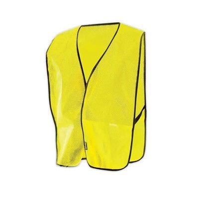 OccuNomix LUXXNTMYR Non-ANSI Economy Mesh Vest, 100% Polyester Mesh, Regular, Hi-Viz Yellow