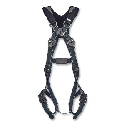 MSA 10252167 V-FIT Arc Flash Full-Body Harness, Back D-Ring, XS, QC Chest/Leg Strap Buckles, Shoulder Padding