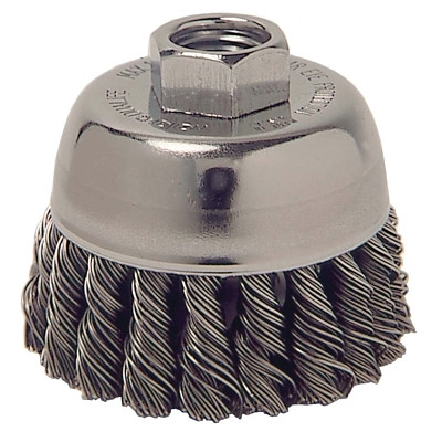 Weiler 13025 Single Row Heavy-Duty Knot Wire Cup Brush, 2-3/4 dia, 0.014 Steel wire, Display Pack