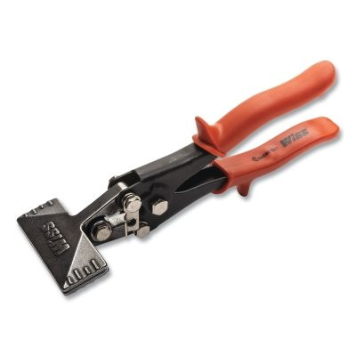 Crescent/Wiss WS3N Hand Seamers, 3 in Jaw Width, 1/4 in to 1-1/4 in Jaw Depth, Forged Steel, Red
