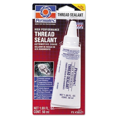 Permatex 56521 High Performance Thread Sealant, 50 mL, Tube, White