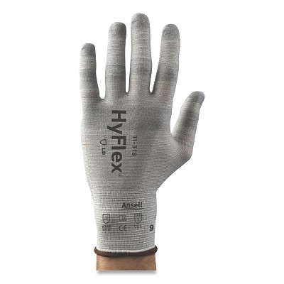 HyFlex 256368 11-318 Cut Resistant Glove, Size 8, Gray