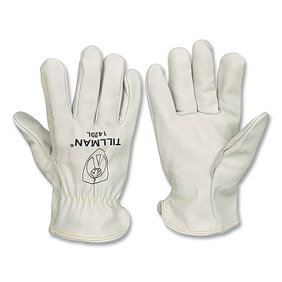 Tillman 1420XL Drivers Gloves, X-Large, Cotton Stitching/Top Grain Cowhide, Unlined, Pearl