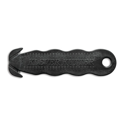 Klever KCJ-1K (10) EcoKutter Safety Cutter, 4-5/8 in L, Straight Blade, Steel, Plastic, Black