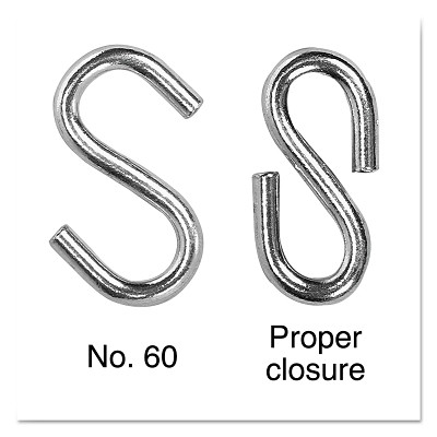 Campbell 6106024 #60 S HOOKS BLU-KROME