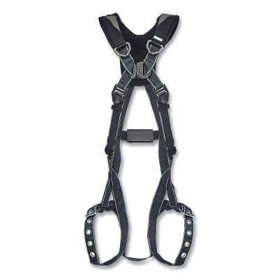 MSA 10252166 V-FIT Arc Flash Full-Body Harness, Back D-Ring, Super XL, QC Chest/Tongue-Buckle Leg Straps, Shoulder Padding