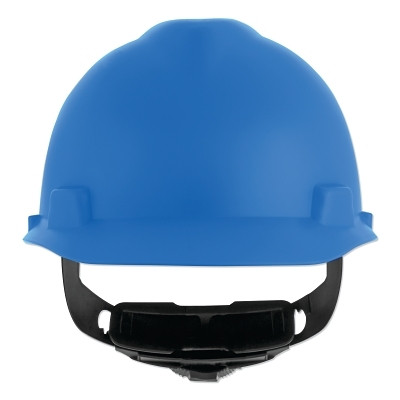 MSA 10203082 V-Gard Cap-Style Hard Hat with Fas-Trac III Suspension, Matte, Blue