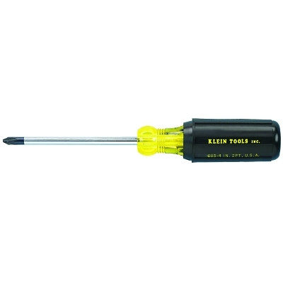 Klein Tools 603-4 Profilated No. 2 Phillips Tip Cushion Grip Screwdriver 8-5/16 Inch L