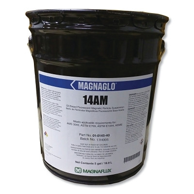 Magnaflux 01014540 Magnaglo 14AM Fluorescent Premixed Prepared Bath with Carrier ll, 5 gal Pail, Brown