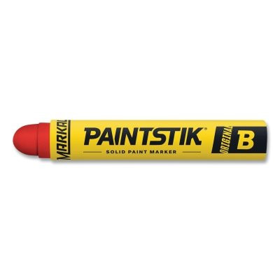 Markal 82832 Paintstik Original B Solid Paint Marker, 11/16 in dia, 4-3/4 in L, Fluorescent Red