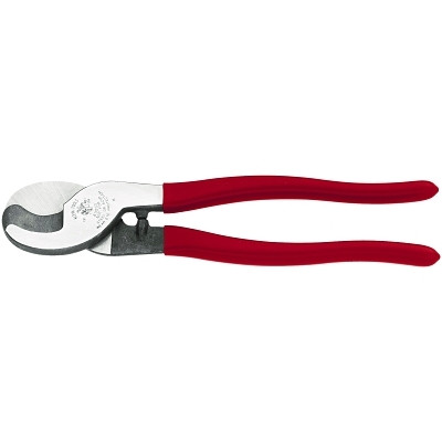 Klein Tools 63050 Cable Cutter, 9.39 in OAL, Shear Cut, 4/0 Aluminum, 2/0 Copper, 100-PR 24 AWG Cable