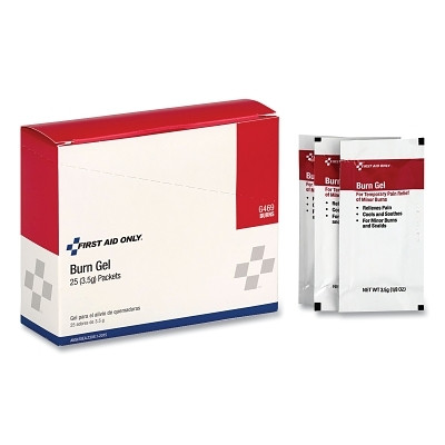 First Aid Only G469-001 Burn Gel, 3.5 g, Packet, 25 per Box