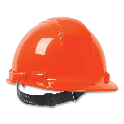 Dynamic 280-HP241-03 Whistler Cap Style Hard Hat with HDPE Shell, 4-Point Textile Suspension, Orange, Pin-Lock Adjustment