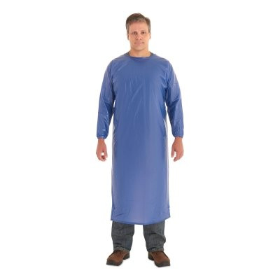 AlphaTec 105224 PVC Coat Apron, 8 mil, Vinyl, Medium, Blue
